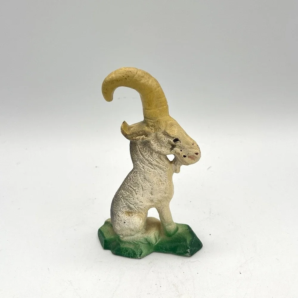Vintage John Wright Cast Iron Billy Goat Figural Bottle Opener 1947